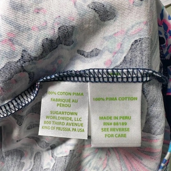 Lilly Pulitzer LUELLA DRESS XS Deep Sea Nav Shells Bells - Picture 9 of 9